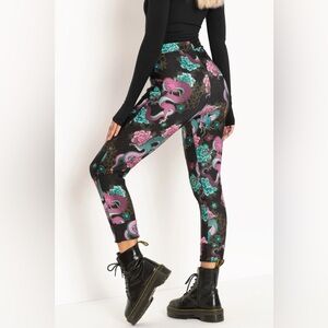 Blackmilk Dragon Bouquet Cuffed Pants